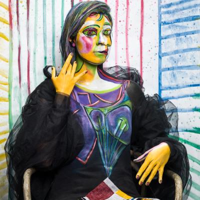 Birgit Moertl Bodyart Costume Picassos Dora Maar Photo Martin Steinthalerjpg