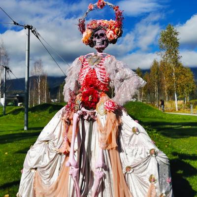 Birgit Moertl Bodyart Costume Set For Client Swarovski Kristallwelten Halloween Photo Birgit Moertl