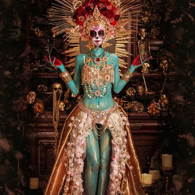 Birgit Moertl Bodyart Costume Setdesign Lamuerte Photo Kniepeis