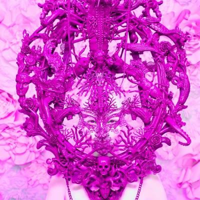Birgit Moertl Bodyart Sfx Mask Masque Magenta Photo Birgit Moertl