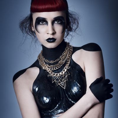 Birgit Moertl Make Up Latex Bodyart Hair Martha Norz Photo Andreas Innfeld