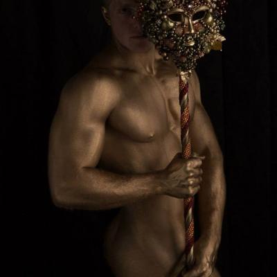 Birgit Moertl Mask Bodyart Sfx Gold Life Ball 2014 Photo Markus Morianz