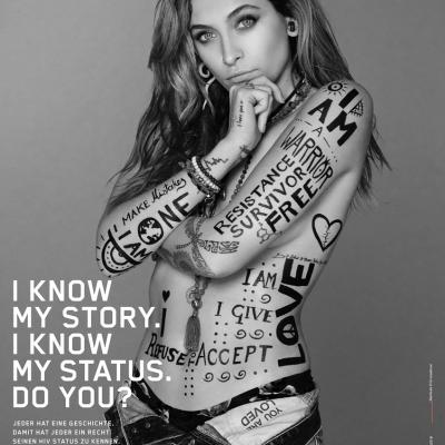 Birgit Moertl Bodyart Life Ball Anzeige Parisjackson Photo Bitesnich